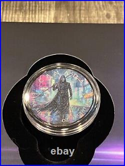 2023 Grim Reaper Cyberpunk 1 Oz Coloured Canadian Maple Leaf. 9999 Fs #88/500