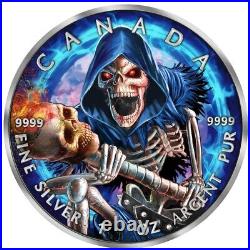 2024 1 Oz. 9999 Silver Canada Maple Leaf Armageddon VII Grim Reaper Edition Coin