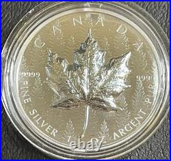 2024 1 Oz. 9999 Silver Canadian High Relief Maple Leaf Pulsating Forest Coin