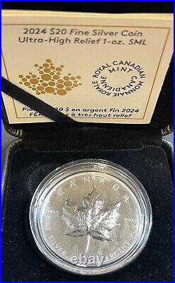 2024 1 Oz. 9999 Silver Canadian High Relief Maple Leaf Pulsating Forest Coin