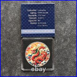 2024 1 oz Silver Maple Leaf Dragon of Love Canada Canada Silver Dragon ONLY 250