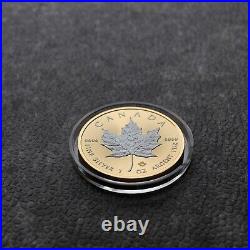 2024 1OZ Silver Maple Leaf 24kt Space Gold Canada Canada NEW ONLY 500 BU