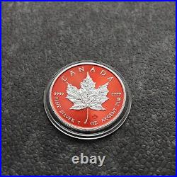 2024 1OZ Silver Silver Maple Leaf 24kt Space Red Red Canada Canada NEW ONLY 250 PIECES