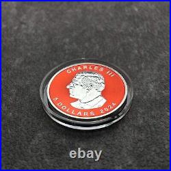 2024 1OZ Silver Silver Maple Leaf 24kt Space Red Red Canada Canada NEW ONLY 250 PIECES