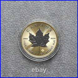 2024 1oz Silver Maple Leaf 24kt Space Gold Canada Canada NEW ONLY 500