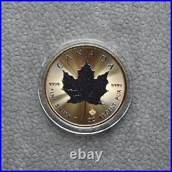 2024 1oz Silver Maple Leaf 24kt Space Gold Canada Canada NEW ONLY 500