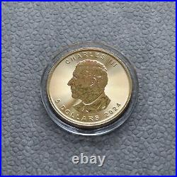 2024 1oz Silver Maple Leaf 24kt Space Gold Canada Canada NEW ONLY 500