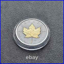 2024 1oz Silver Silver Maple Leaf 24kt Gold Treasure Canada Canada NEW ONLY 250