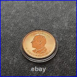 2024 1oz Silver Silver Maple Leaf 24kt Space Gold Canada Canada NEW ONLY 500 BU #2