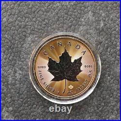 2024 1oz Silver Silver Maple Leaf 24kt Space Gold Canada Canada NEW ONLY 500 BU #3