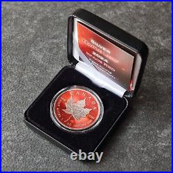 2024 1oz Silver Silver Maple Leaf 24kt Space Red Canada Canada NEW ONLY 250 BU #2