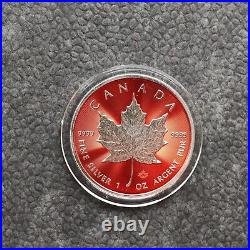 2024 1oz Silver Silver Maple Leaf 24kt Space Red Canada Canada NEW ONLY 250 BU #2