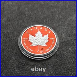 2024 1oz Silver Silver Maple Leaf Space Red Canada Canada NEW ONLY 250 BU #1