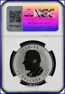 2024 CA $20 Maple Leaf SML UHR Pulsating Forest NGC Reverse PF 69 PROOF NEW