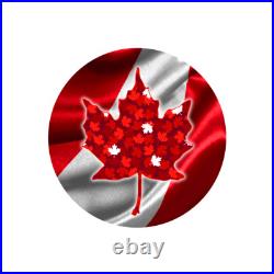 2024 Canada Maple. 9999 Argent Pur Colorized Coin with Flag Colors Coin 2024 Canada Maple. 9999 Argent Pur Colorized Coin with Flag Colors Coin