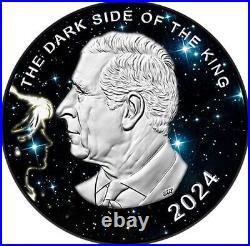 2024 Canada Maple Leaf Dark Side of the King Edition Colorized 1 oz Silver Coin