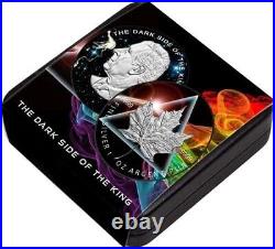 2024 Canada Maple Leaf Dark Side of the King Edition Colorized 1 oz Silver Coin