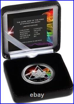 2024 Canada Maple Leaf Dark Side of the King Edition Colorized 1 oz Silver Coin