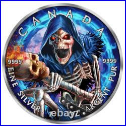 2024 Canada Maple Leaf Grim Reaper Armageddon VII 1 oz Silver Colorized Coin