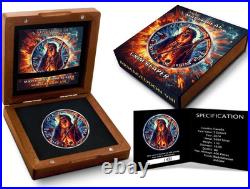2024 Canada Maple Leaf Grim Reaper Armageddon VIII 1oz Silver Colorized Coin
