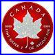 2024 Canadian Maple Leaf 1oz. 9999 Pur Color Space Red & Opal Coin