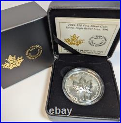 2024 Canadian Silver Maple Leaf Ultra High Relief, Pulsating Forest Coin