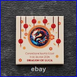 2024 Maple Leaf Dragon of Luck Dragon Silver Silver Canada Canada 1 oz ONLY 250