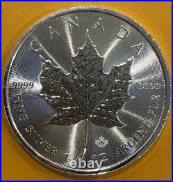 2024 Silver Maple Leaf. 1 oz Canada. 9999 Fine Silver. BU. King Charles III