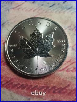 2025 1 Ounce $5.9999 Fine Silver Canada Maple Leaf Charles III Portrait