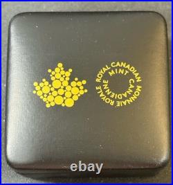 2025 1 Oz. 9999 Silver Canada $20 Gilded Elegant Maple Leaf Black & Gold Coin