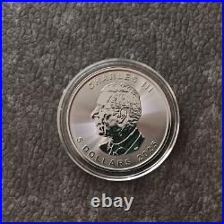 2025 1OZ Silver Canada Canada Maple Leaf 24kt Gold Black Empire 500 #217