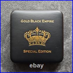 2025 1OZ Silver Canada Canada Maple Leaf 24kt Gold Black Empire 500 #230