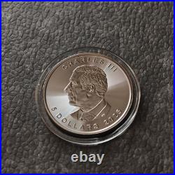 2025 1OZ Silver Canada Maple Leaf 24kt Gold gilded Black Empire ONLY 500pc #121
