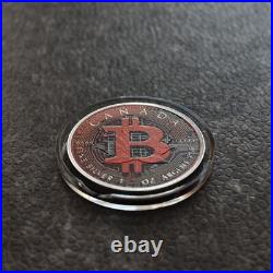 2025 1OZ Silver Canada Maple Leaf Bitcoin Crypto Etui Certificate NEW ONLY 250pc