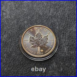 2025 1OZ Silver Canada Maple Leaf Gold Outline Ruthenium Etui Certif ONLY 250 #2