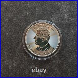 2025 1OZ Silver Silver Maple Leaf Burning Bitcoin Crypto Canada Canada NUR250ST2