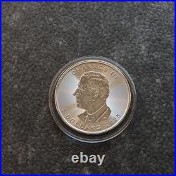 2025 1OZ Silver Silver Maple Leaf Burning Bitcoin Crypto Canada Canada NUR250ST2