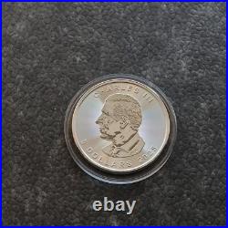 2025 1OZ Silver Silver Maple Leaf Burning Bitcoin Crypto Canada Canada NUR250ST2