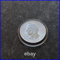 2025 1OZ Silver Silver Maple Leaf Burning Bitcoin Crypto Canada Canada NUR250ST2