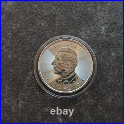 2025 1OZ Silver Silver Maple Leaf Burning Bitcoin Crypto Canada Canada NUR250ST4