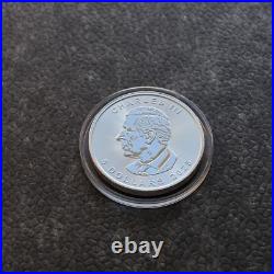 2025 1OZ Silver Silver Maple Leaf Burning Bitcoin Crypto Canada Canada NUR250ST4