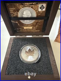 2025 1oz Silver Canada Maple Leaf RED GOLD Edition PiK Coins Rare 81 of 500 COA 2025 1oz Silver Canada Maple Leaf RED GOLD Edition PiK Coins Rare 81 of 500 COA