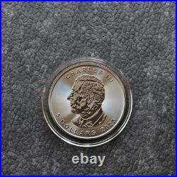 2025 1oz Silver Silver Maple Leaf Gold Outline Ruthenium Canada Canada NUR250 #3