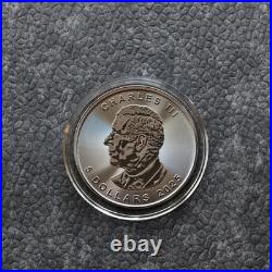 2025 1oz Silver Silver Maple Leaf Gold Outline Ruthenium Canada Canada NUR250 #3