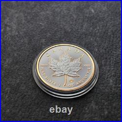 2025 1oz Silver Silver Maple Leaf Gold Outline Ruthenium Canada Canada NUR250 #6