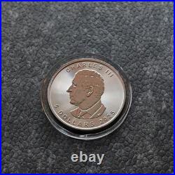 2025 1oz Silver Silver Maple Leaf Gold Outline Ruthenium Canada Canada NUR250 #6
