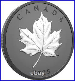 2025 $20 1oz Silver Rhodium Plated Elegant Maple Leaf Canada NGC PF70 Matte