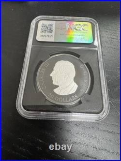 2025 $20 Canada Rhodium Silver Proof Ngc Pf70 Elegant Maple Leaf First Releases