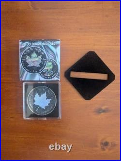 2025 $5 1oz SILVER CANADIAN MAPLE LEAF DIAMOND DUST AND HALO SERIES COIN