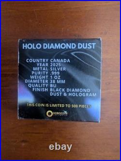 2025 $5 1oz SILVER CANADIAN MAPLE LEAF DIAMOND DUST AND HALO SERIES COIN